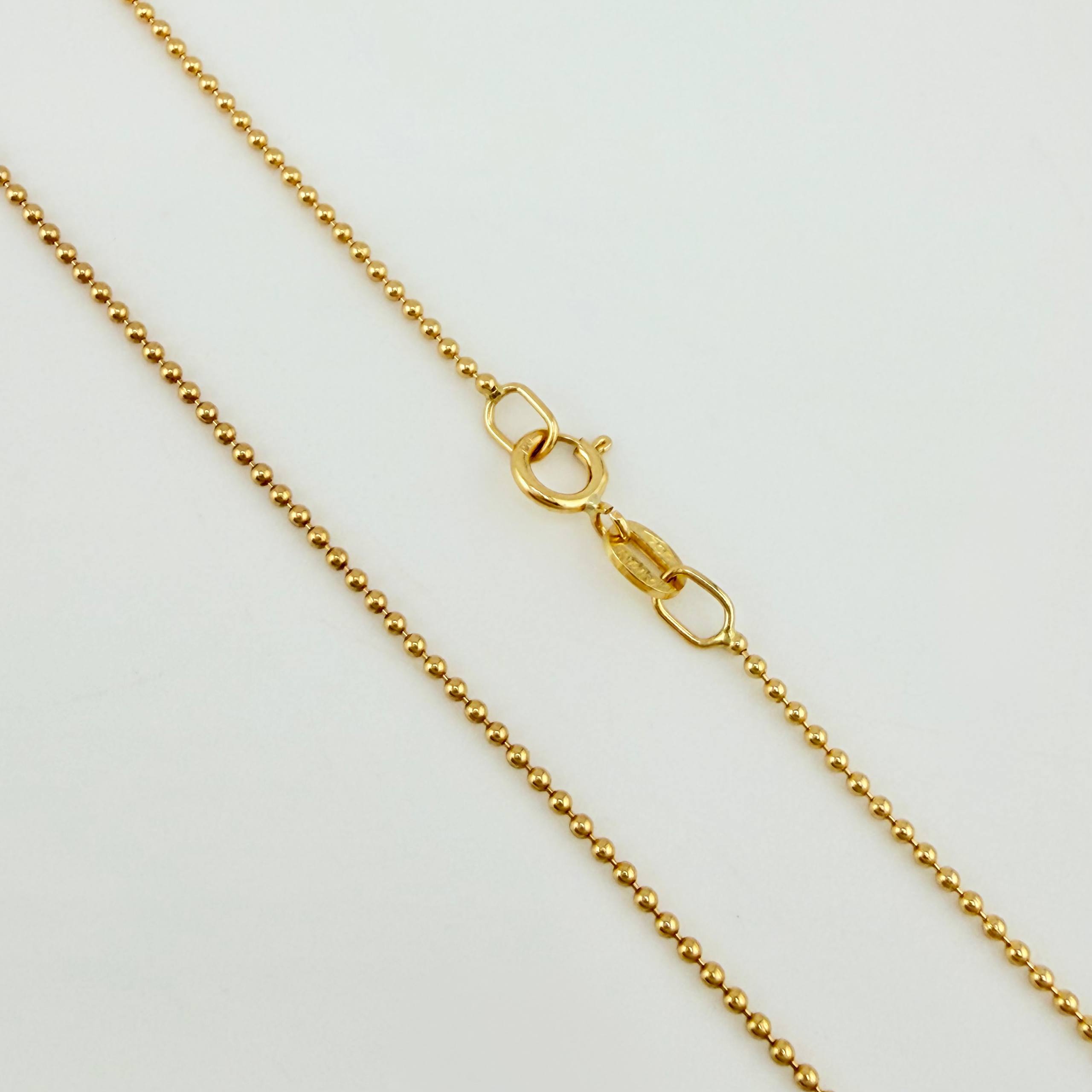 Cadena Militar 1.8 g / 15 3/4 in / 1 mm Oro Amarillo 18K