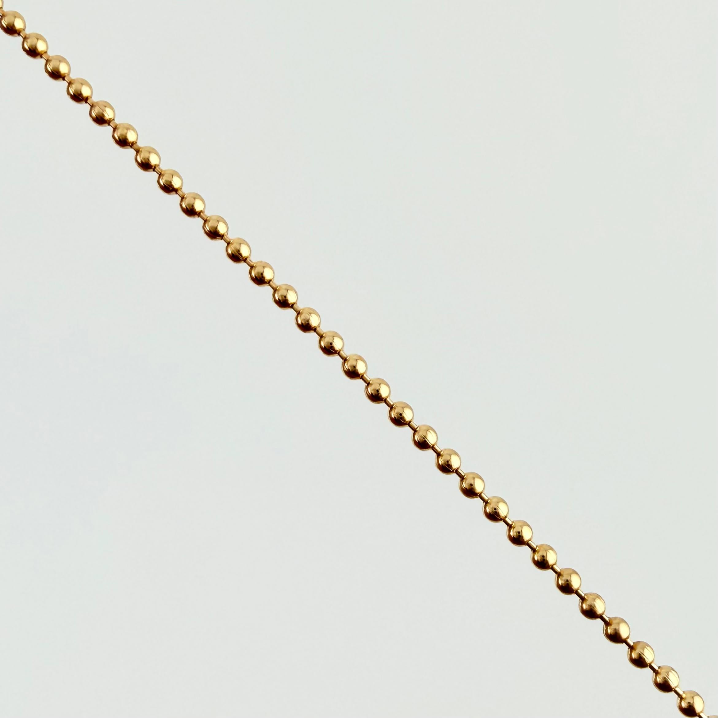 Cadena Militar 1.8 g / 15 3/4 in / 1 mm Oro Amarillo 18K