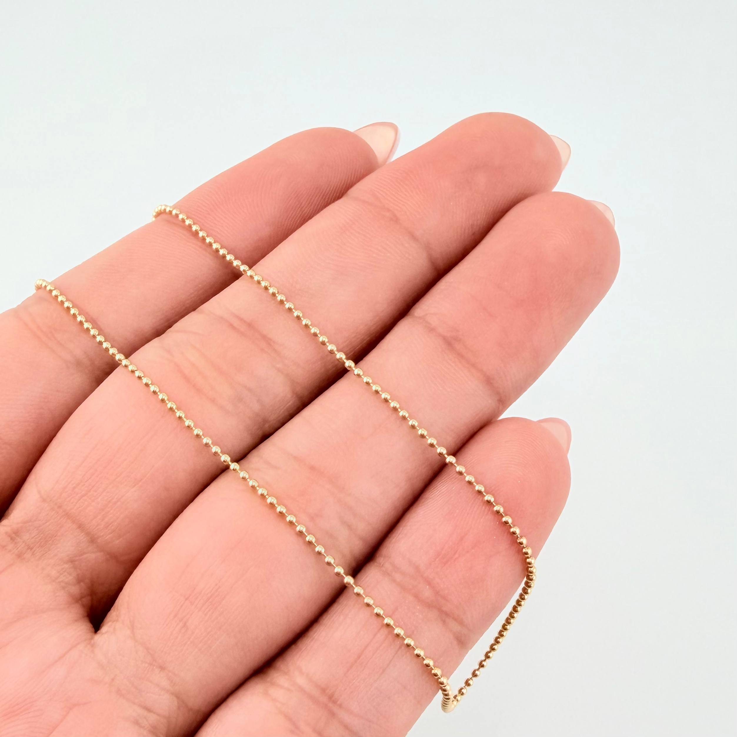 Cadena Militar 1.8 g / 15 3/4 in / 1 mm Oro Amarillo 18K