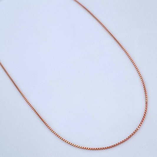 Cadena Veneciana 1.1gr / 18 in / 0.54mm Oro Rosa +3 18K %