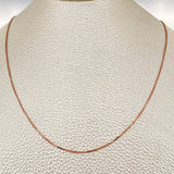 Cadena Veneciana 1.1gr / 18 in / 0.54mm Oro Rosa +3 18K %