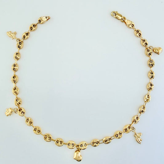 Tobillera GC 6.6gr / 10 1/2 in / 4.8mm Oro Amarillo 18K $