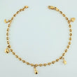 Tobillera GC 4.25gr / 10 in / 3.2mm Oro Amarillo 18K $