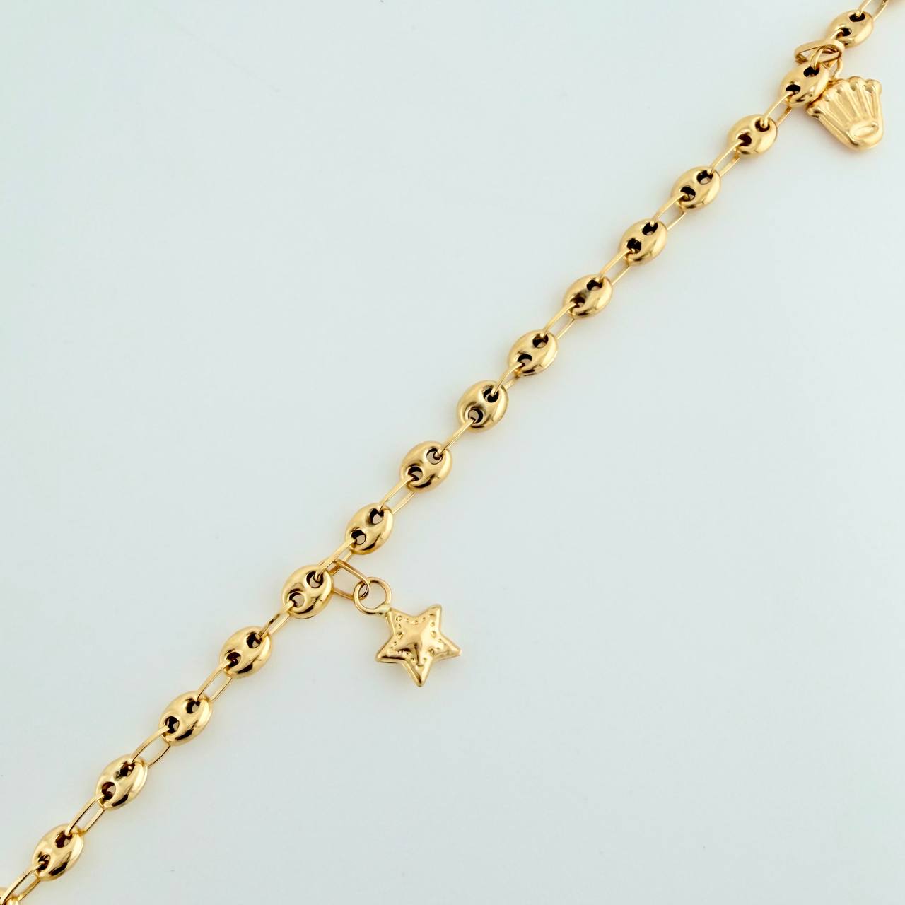Tobillera GC 4.25gr / 10 in / 3.2mm Oro Amarillo 18K $