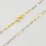 Mirror Flower Chain 1.05g / 17 in / 1.92mm Three Colors 18K
