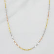 Mirror Flower Chain 1.05g / 18 in / 1.86mm Three Golds 18K