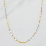 Mirror Flower Chain 1.05g / 17 in / 1.92mm Three Colors 18K