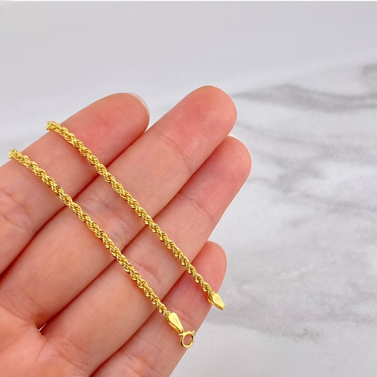 Rope Chain 3.35g / 24 in / 2.2mm Yellow Gold 18K