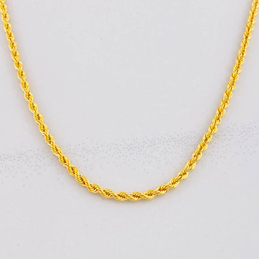 Rope Chain 3.35g / 24 in / 2.1mm Yellow Gold 18K