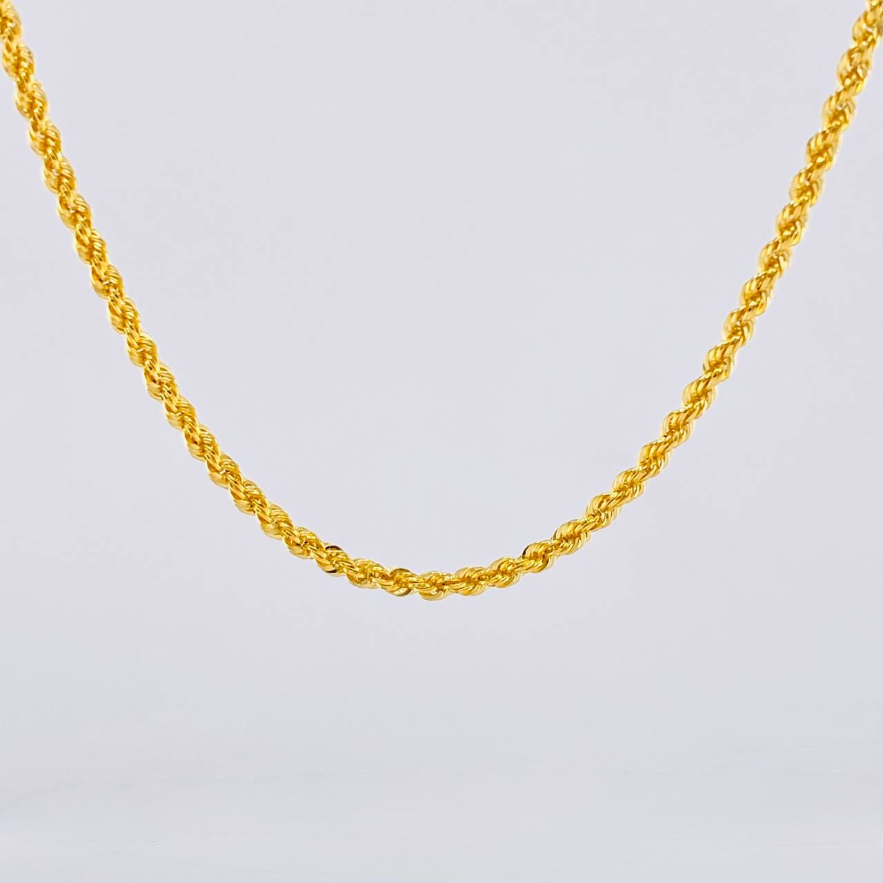 Rope Chain 3.4g / 24 in / 2.2mm Yellow Gold 18K