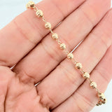 Pulso Militar 4.25g / 8 in / 3.8mm Oro Amarillo 18K