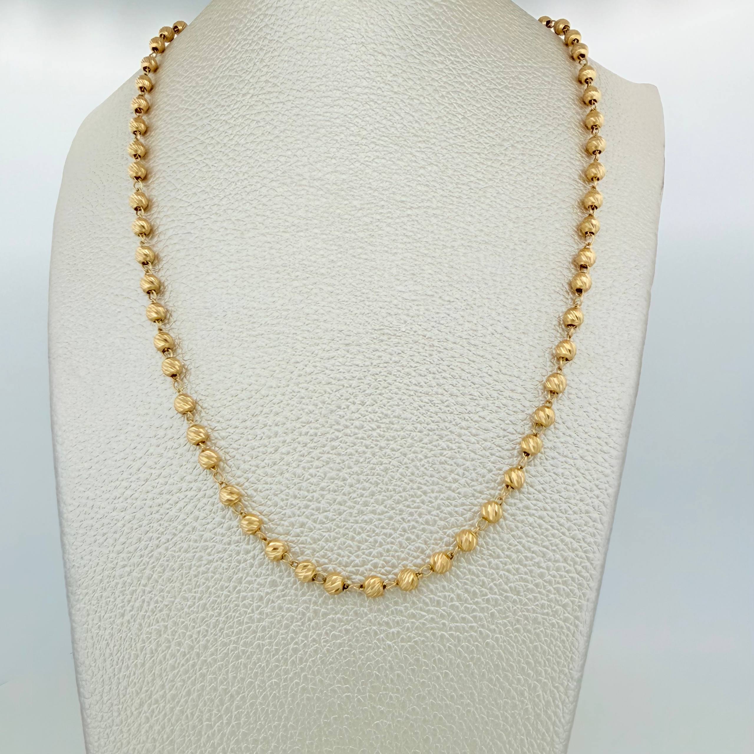 Cadena Militar 8.6g / 18 in / 3.6mm Oro Amarillo 18K