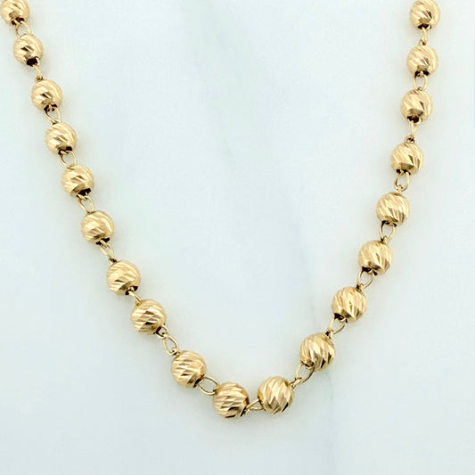 Cadena Militar 8.6g / 18 in / 3.6mm Oro Amarillo 18K