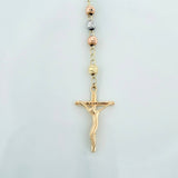 Rosario Virgen milagrosa 10.65g / 23 1/4 in / 4mm Tres Oros 18K