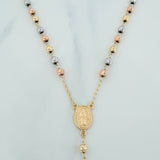 Rosario Virgen milagrosa 10.65g / 23 1/4 in / 4mm Tres Oros 18K