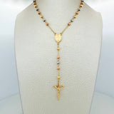 Rosario Virgen milagrosa 10.65g / 23 1/4 in / 4mm Tres Oros 18K