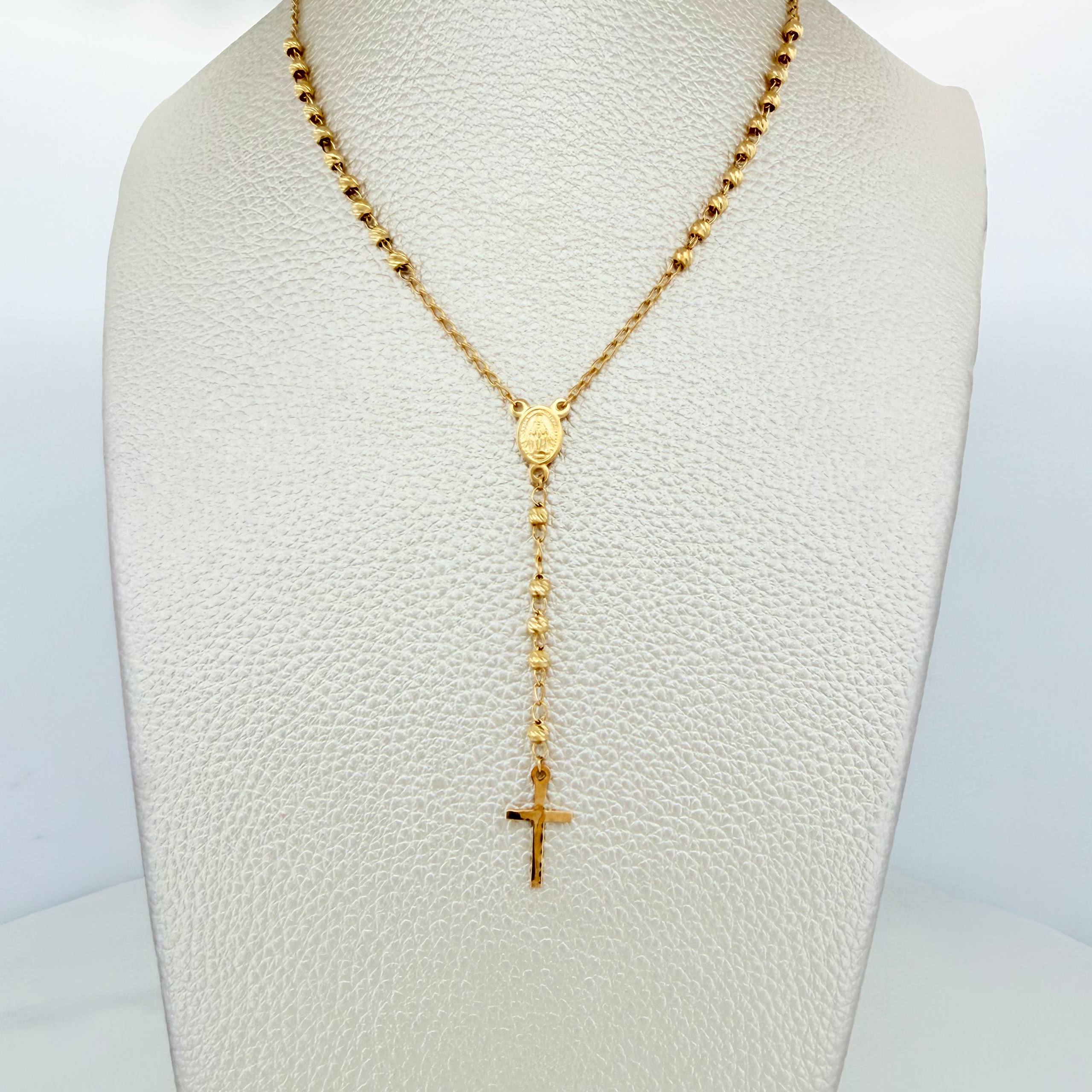 Rosario Virgen de la milagrosa 6.1g / 21 in / 3mm Oro Amarillo 18K