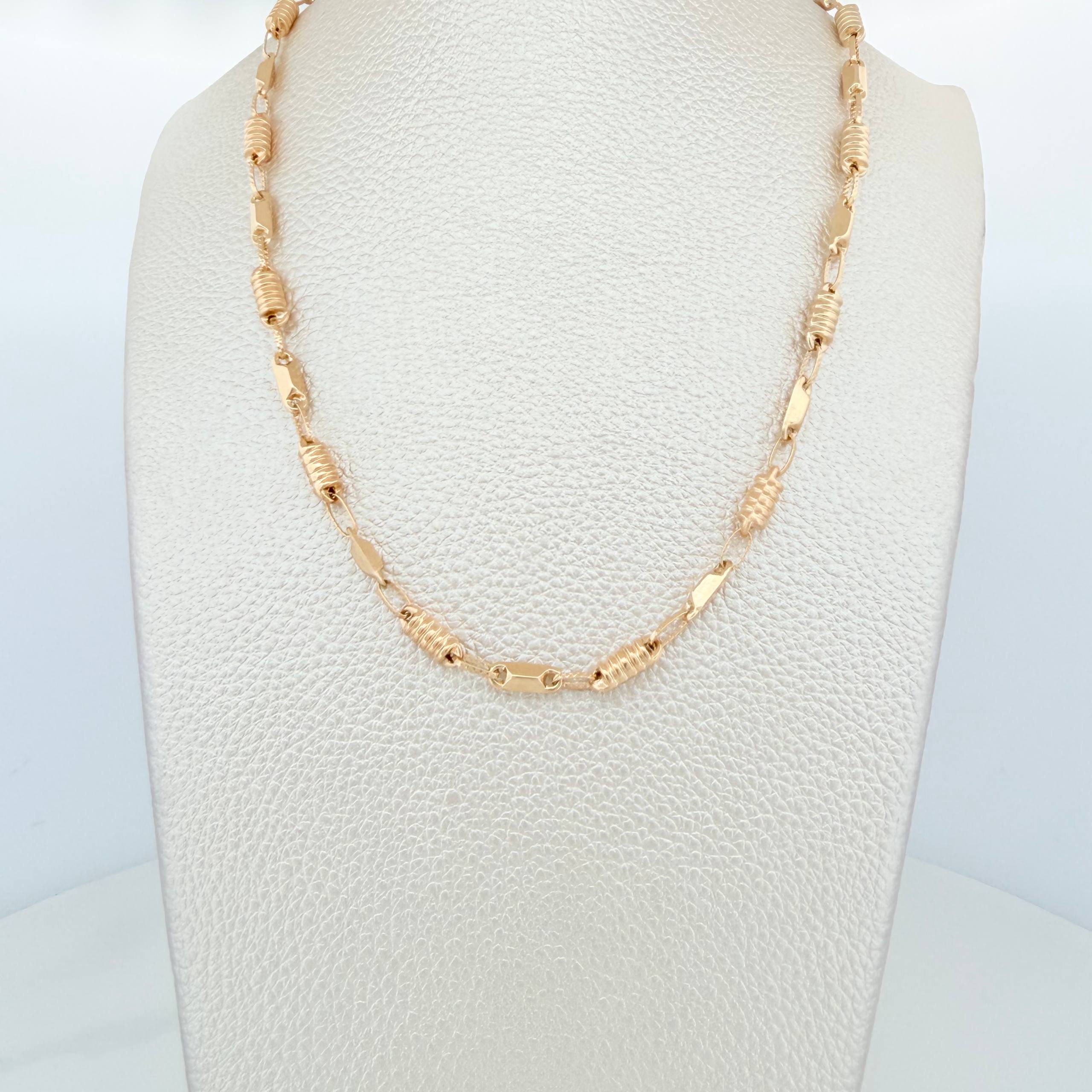 Cadena Rustica tornillo 11.6g / 24 1/4 in / 3mm Oro Amarillo 18K