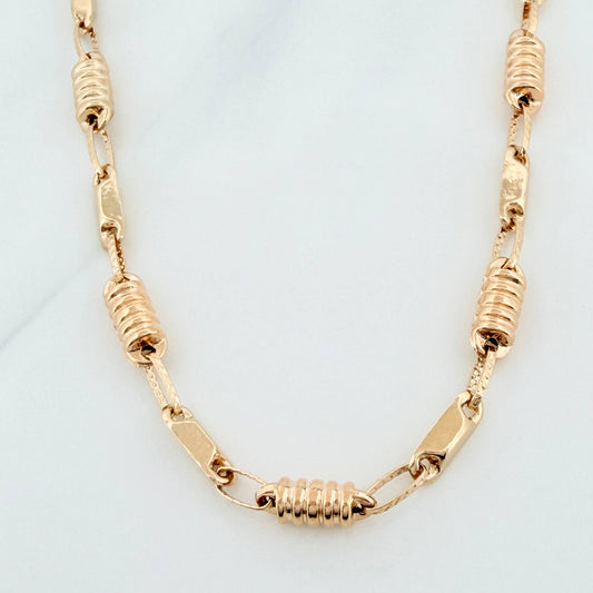 Cadena Rustica tornillo 11.6g / 24 in / 3mm Oro Amarillo 18K