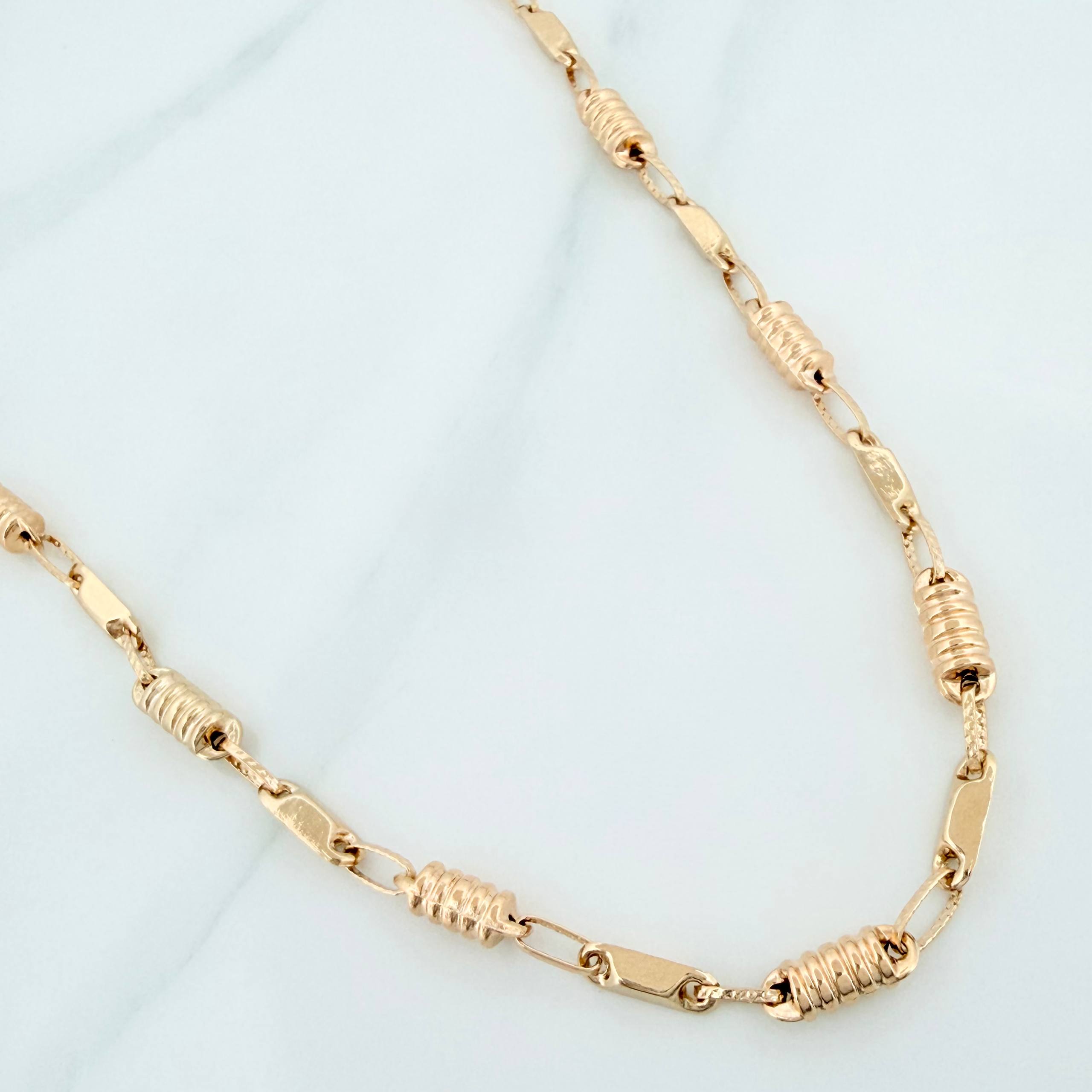 Cadena Rustica tornillo 11.6g / 24 1/4 in / 3mm Oro Amarillo 18K