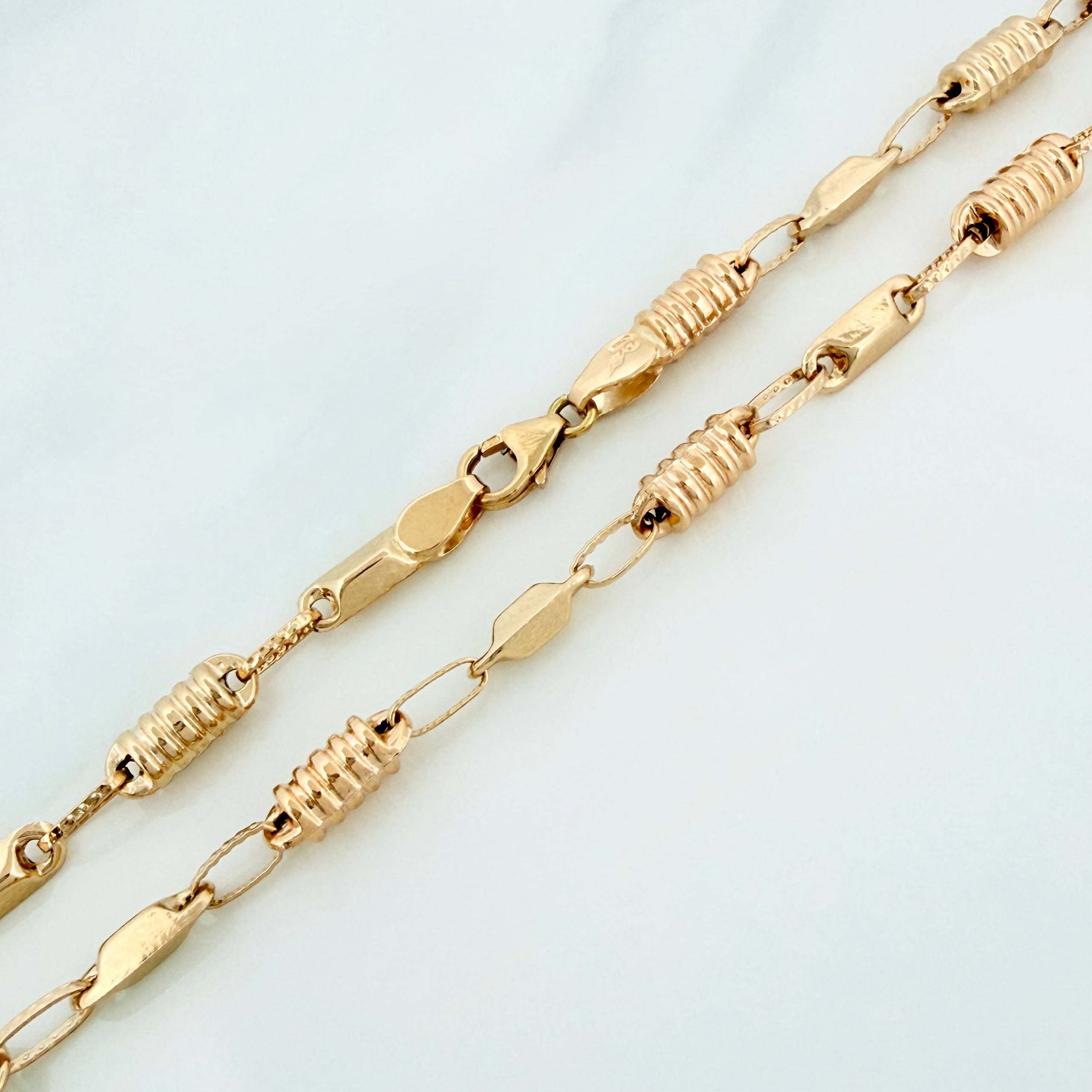Cadena Rustica tornillo 11.6g / 24 1/4 in / 3mm Oro Amarillo 18K