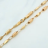 Cadena Rustica tornillo 11.6g / 24 1/4 in / 3mm Oro Amarillo 18K