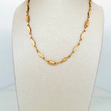 Cadena Rustica rombos 10.25g / 23 3/4 in / 4mm Oro Amarillo 18K