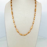 Cadena Rustica rombo abultado 11.95g / 24 1/4 in / 4.5mm Oro Amarillo 18K