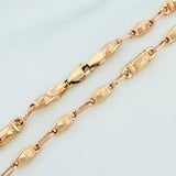 Cadena Rustica rombo abultado 11.95g / 24 1/4 in / 4.5mm Oro Amarillo 18K