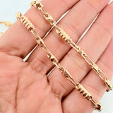 Cadena Rustica rombo tornillo 13.6g / 24 1/4 in / 4.7mm Oro Amarillo 18K