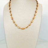 Cadena Rustica barril 12.4g / 24 1/4 in / 5.3mm Oro Amarillo 18K