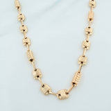 Cadena Rustica barril 12.4g / 24 1/4 in / 5.3mm Oro Amarillo 18K