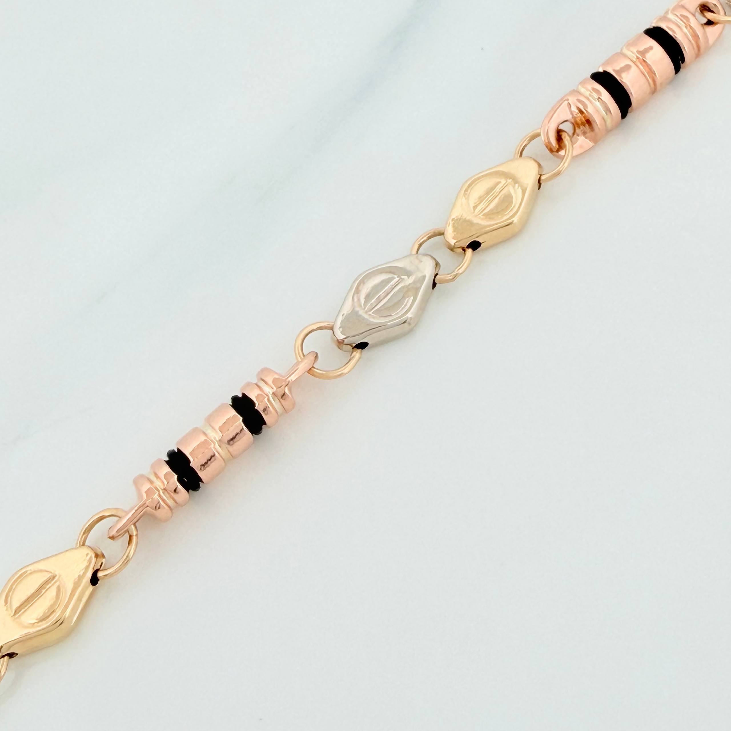 Pulso Rustico tornillo 6.7g / 8 1/4 in / 6mm Tres Oros 18K