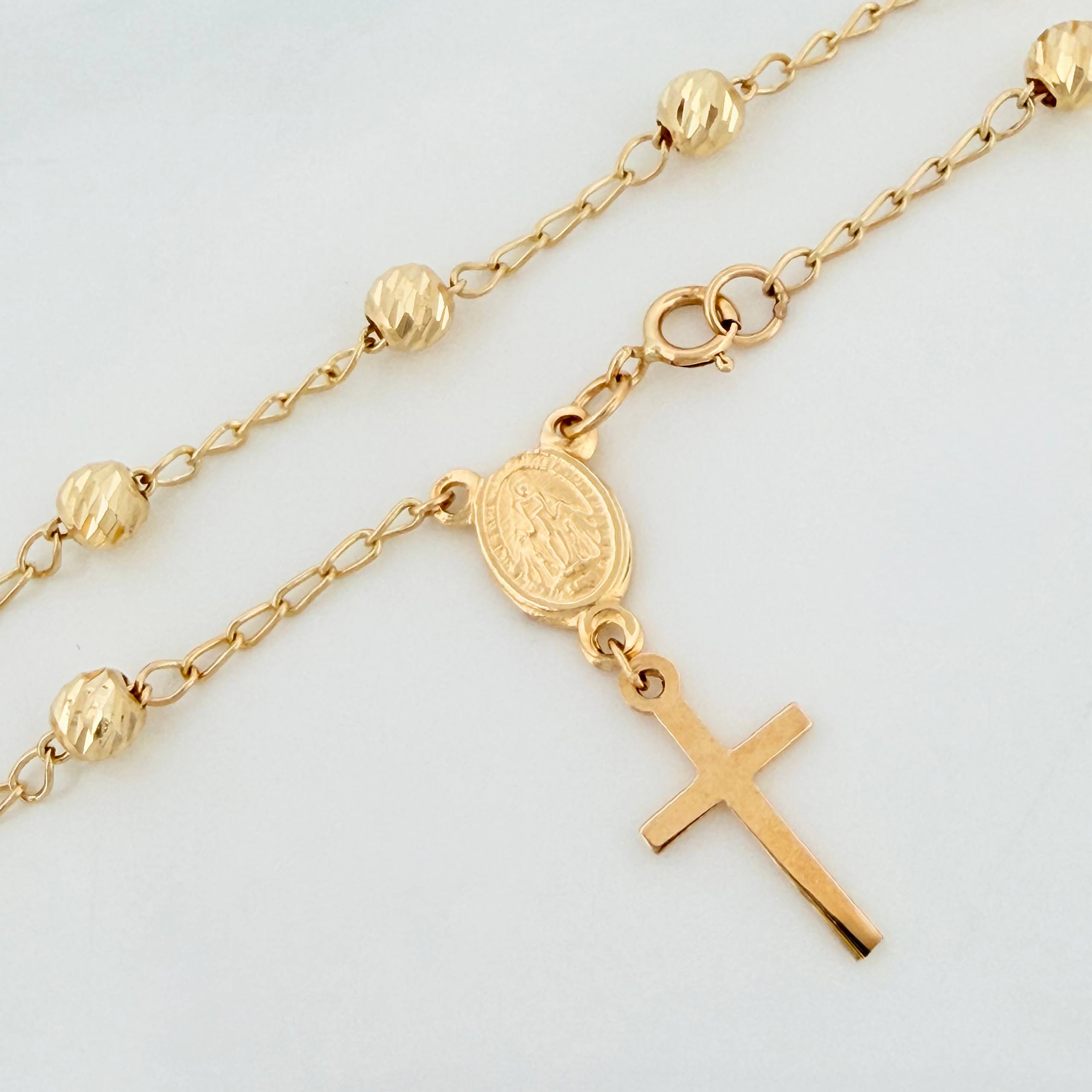 Pulso Denario virgen milagrosa 2.85g / 7 3/4 in / 3.6mm Tres Oros 18K