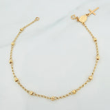 Pulso Denario virgen milagrosa 2.3g / 7 3/4 in / 3mm Tres Oros 18K