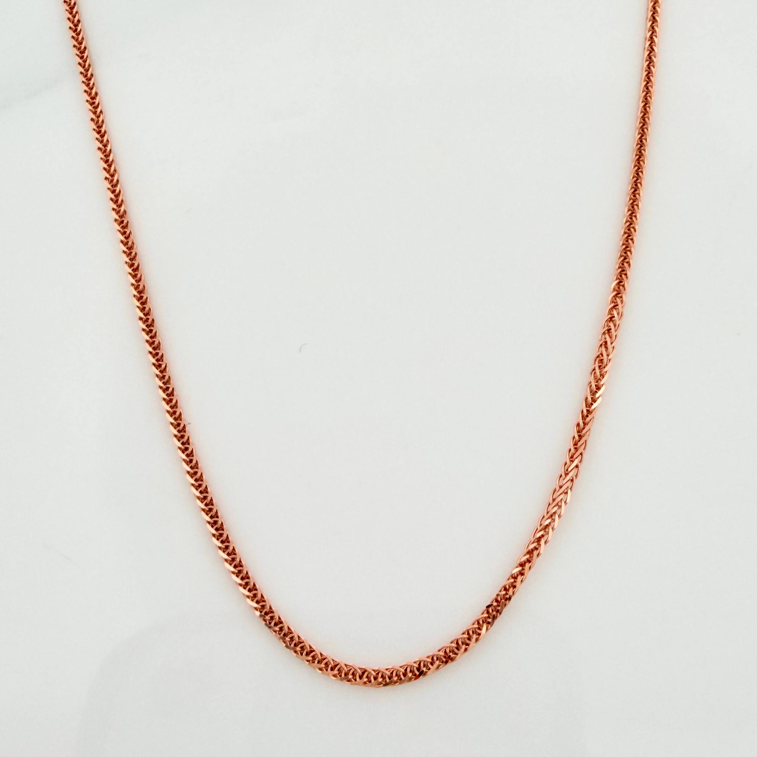 Cadena Franco 2.95g / 17 3/4 in / 1.2mm Oro Rosa 18K