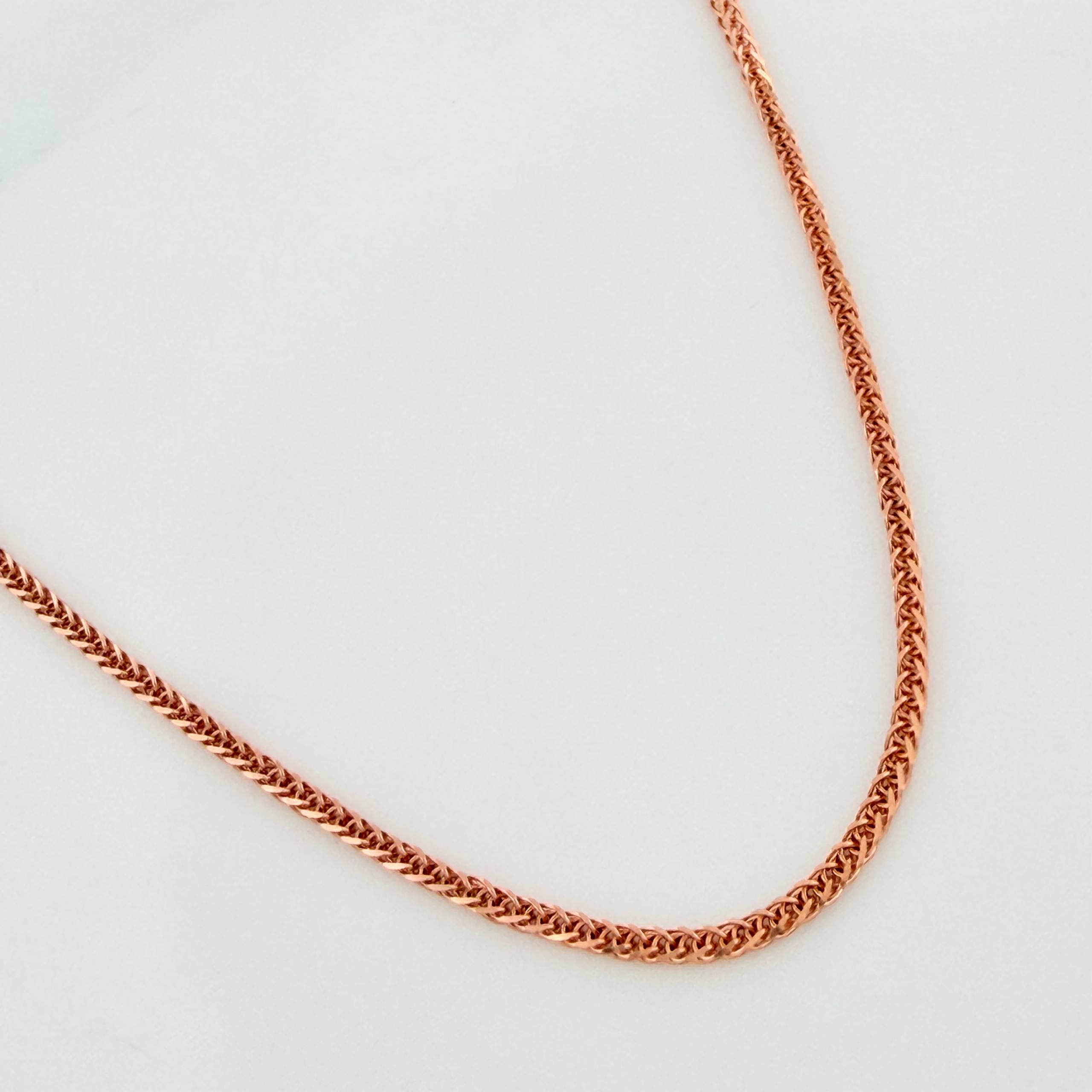 Cadena Franco 2.95g / 17 3/4 in / 1.2mm Oro Rosa 18K