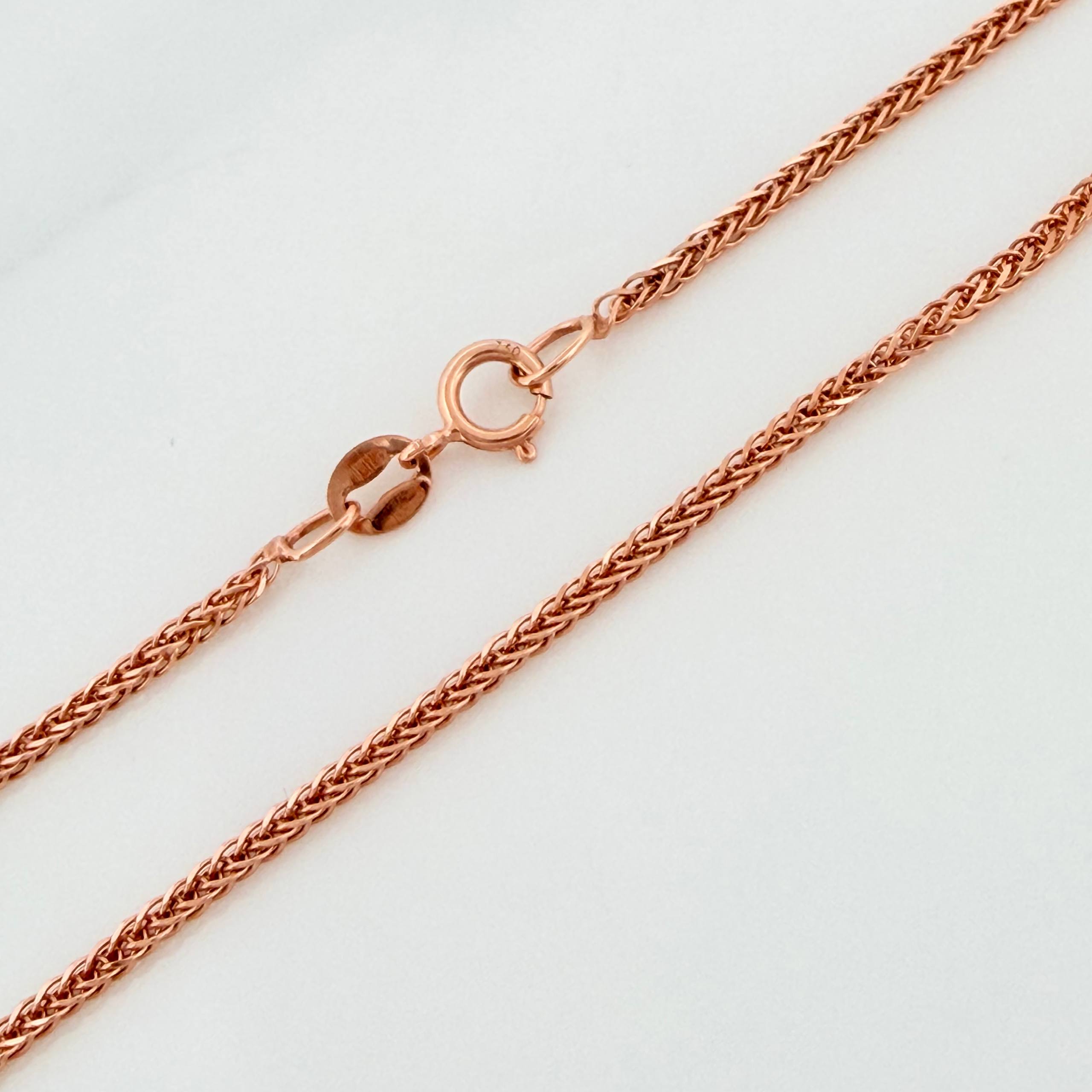 Cadena Franco 2.95g / 17 3/4 in / 1.2mm Oro Rosa 18K