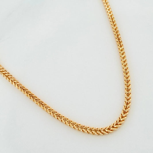 Cadena Franco 9.65g / 24 in / 1.1mm Oro Amarillo 18K