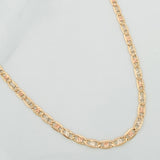 Cadena Escalera plana 4.15g / 23 3/4 in / 1.8mm Tres Oros 18K