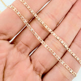 Cadena Escalera plana 4.15g / 23 3/4 in / 1.8mm Tres Oros 18K