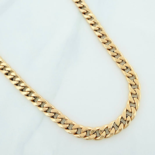 Cadena Cubana 12.1g / 24 in / 6.6mm Oro Amarillo 18K