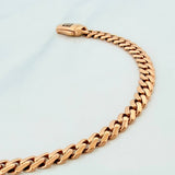 Pulso Cubano infinito 6.8g / 8 1/4 in / 4.8mm Oro Rosa 18K
