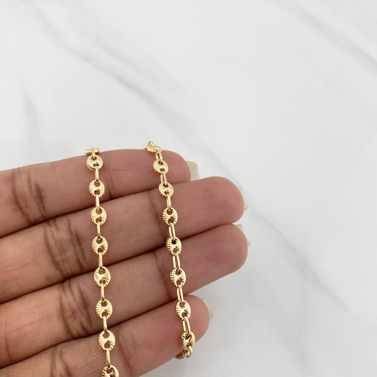 Cadena Gc diamantada 5.4g / 18 1/4 in / 3.98mm Oro Amarillo 18K