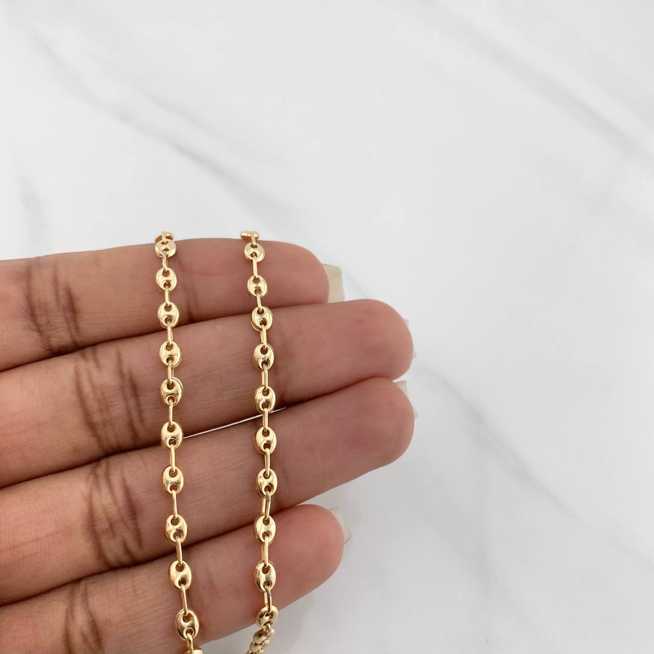 Tobillera Gc 2.45g / 10 1/4 in / 3.18mm Oro Amarillo 18K