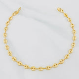 Tobillera Gc 3.4g / 9 3/4 in / 3.2mm Oro Amarillo 18K