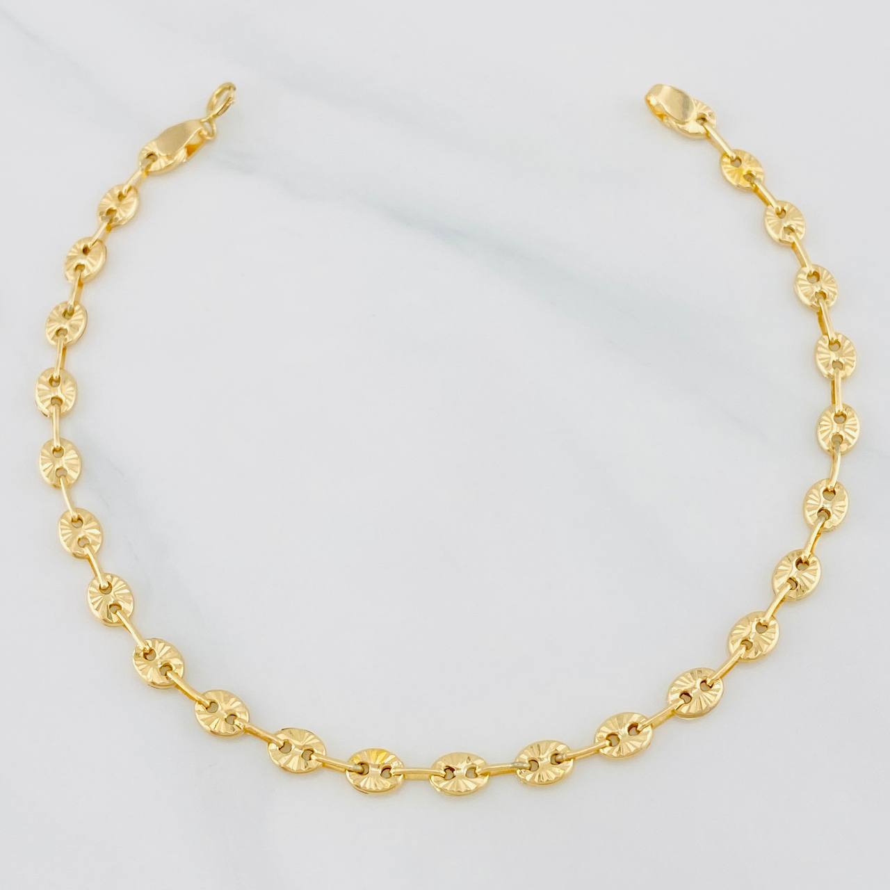 Pulso Gc diamantada 2.65g / 7 1/2 in / 4mm Oro Amarillo 18K
