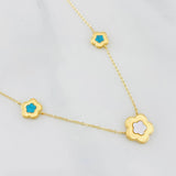 Cadena Aro seguido flor 2.85g / 45cm / 0.6mm Oro Amarillo 18K