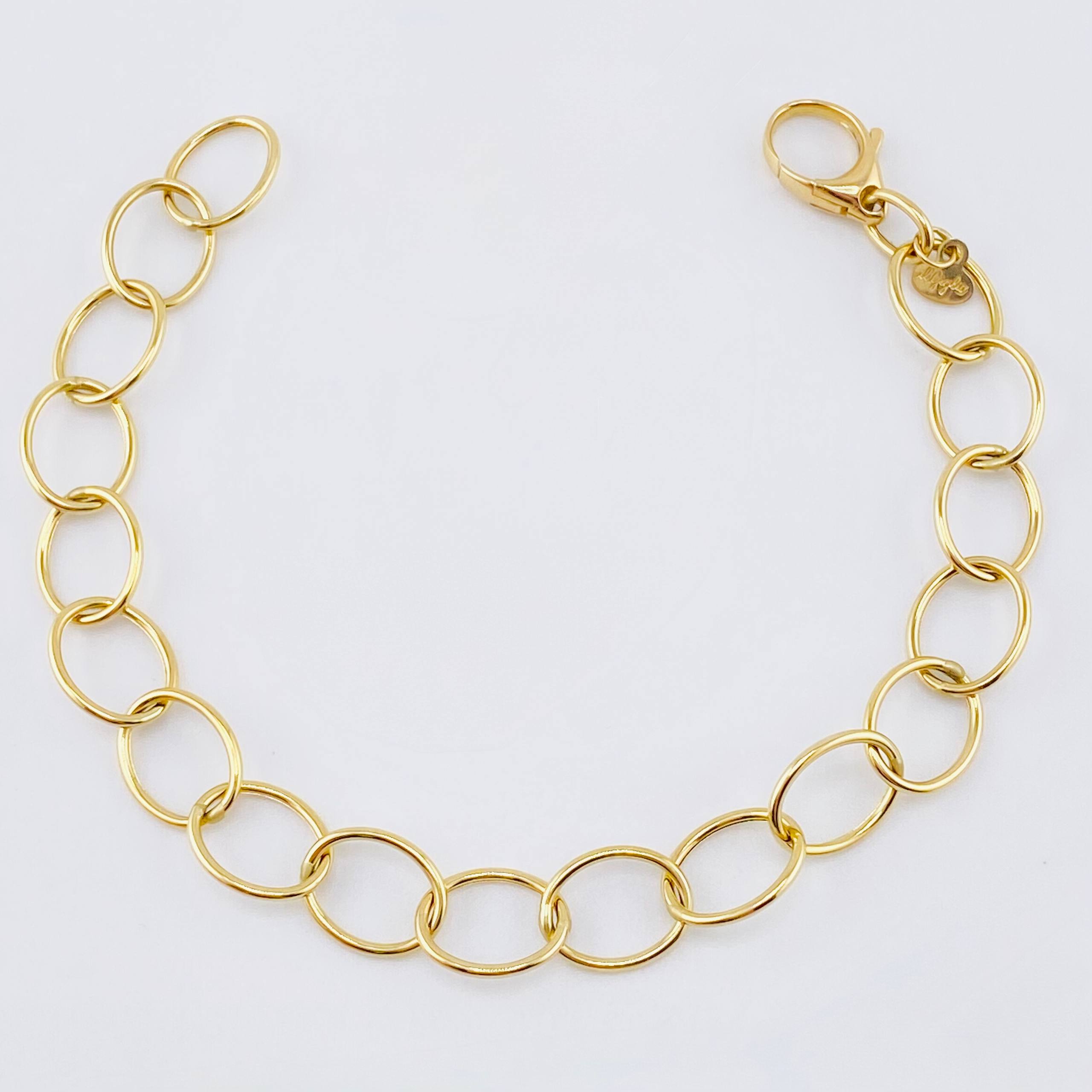 Pulso Aro Seguido Burbuja 3.4gr / 7 in / 8.7mm Oro Amarillo +3 18K ©
