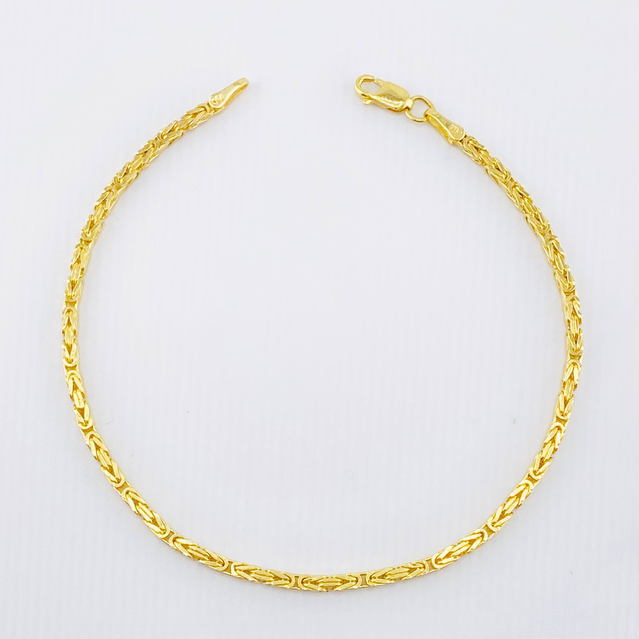 Peruvian Bracelet 3.05gr / 7 1/2 in / 1.9mm Yellow Gold +3 18K ©